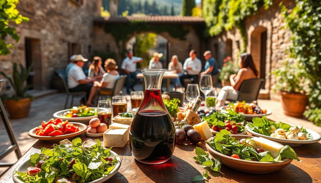 mediterrane Küche auf Weingütern