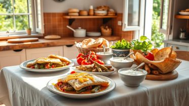 Rezepte von beliebte Gerichte wie Gyros, Souvlaki, Tzatziki, Moussaka,